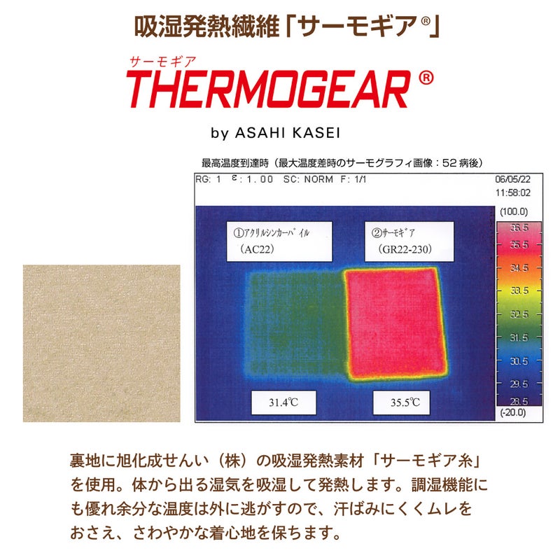 サーモギア糸を使用したおやすみベスト