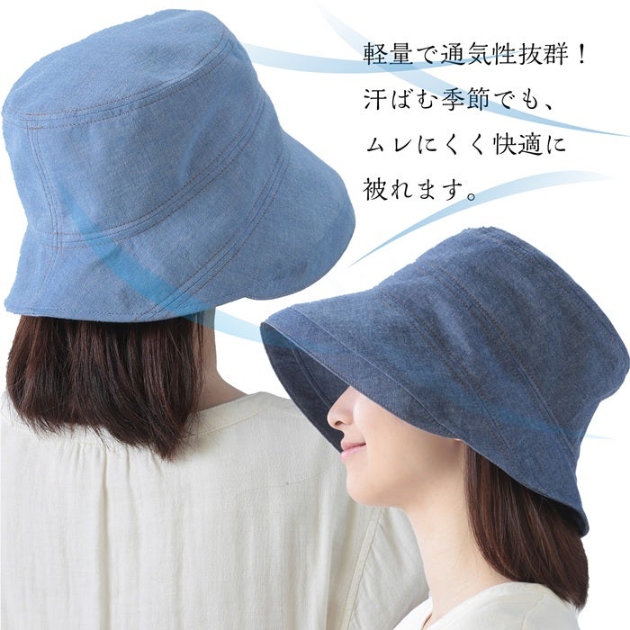 軽量で通気性に優れたUVカット率約99％の帽子