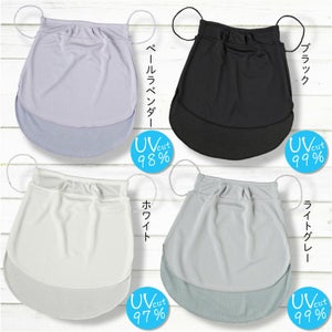 冷感〔すっぴん日よけカバー〕冷感マスクフェイスマスク首uvネックカバー夏用マスクライトグレーひんやりマスクネックカバーフェイスカバー春夏紫外線対策UVカット首日除けガーデニング日本製レディース送料無料