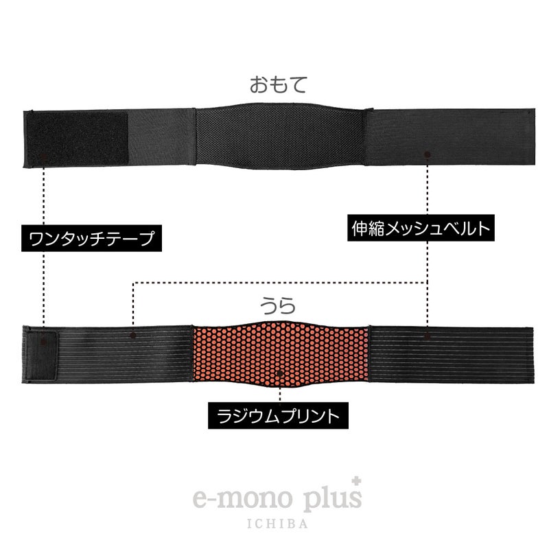 伸縮ゴムベルトで骨盤まわりをしっかりサポートする日本製腰ベルト
