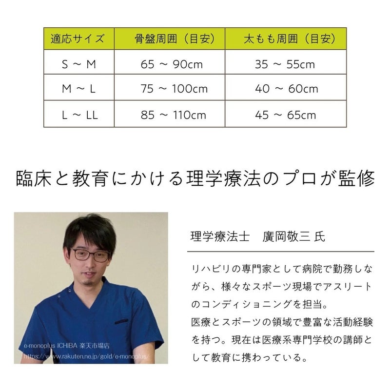 理学療法士監修で開発された股関節サポーター